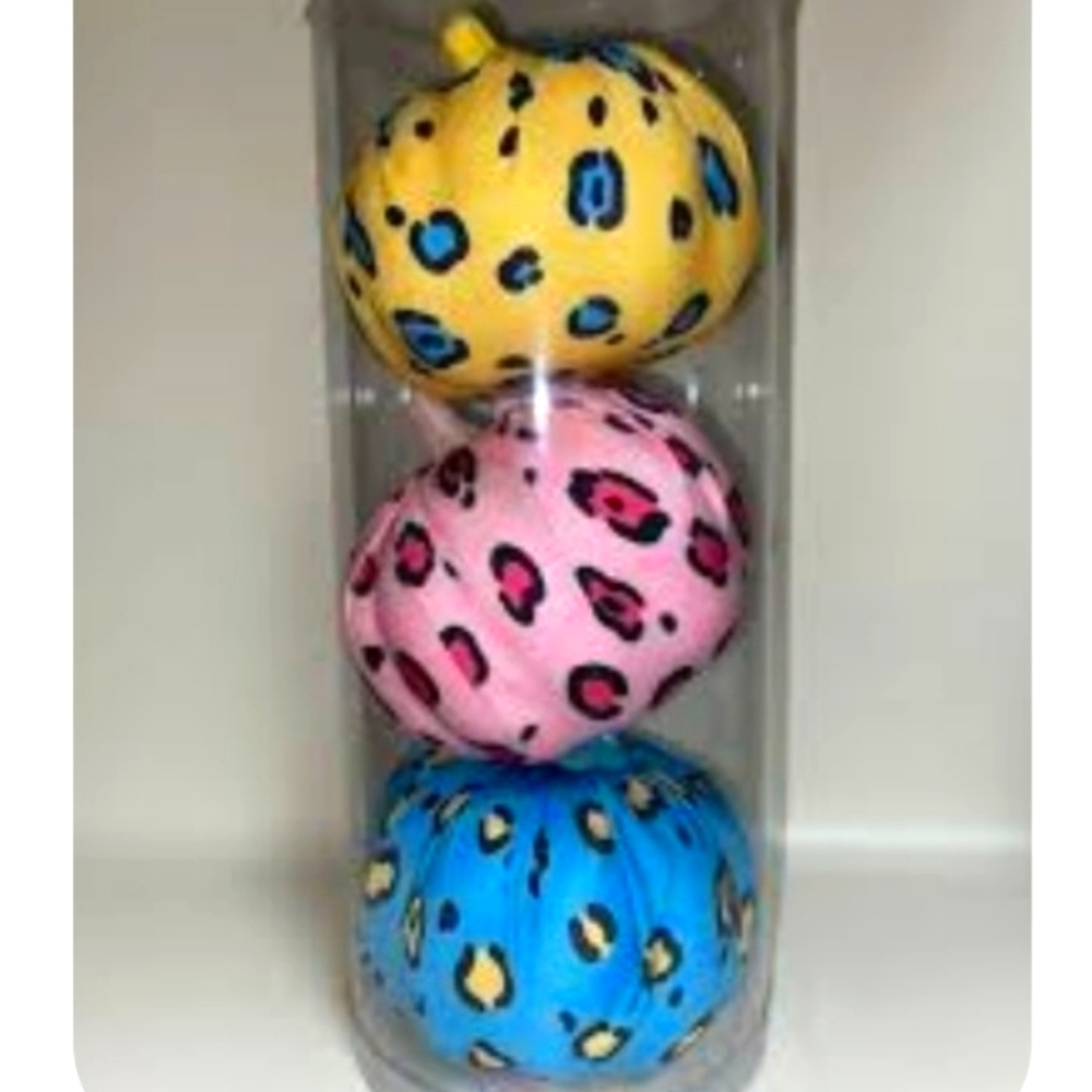 Crescent Animal Print Fabric Small Pumpkins NWT